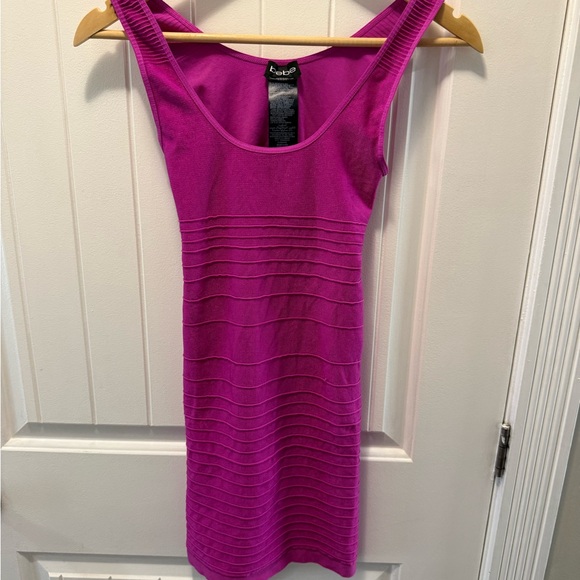 Bebe Bright Fuchsia Cutout Bandage Dress – Size M/L | Stretchy Fit | Party Ready - Picture 2 of 4